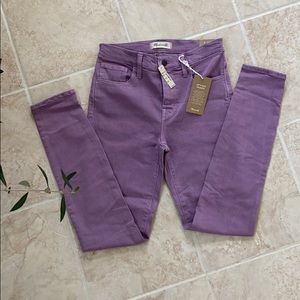 Madewell Roadtripper lavender jeans